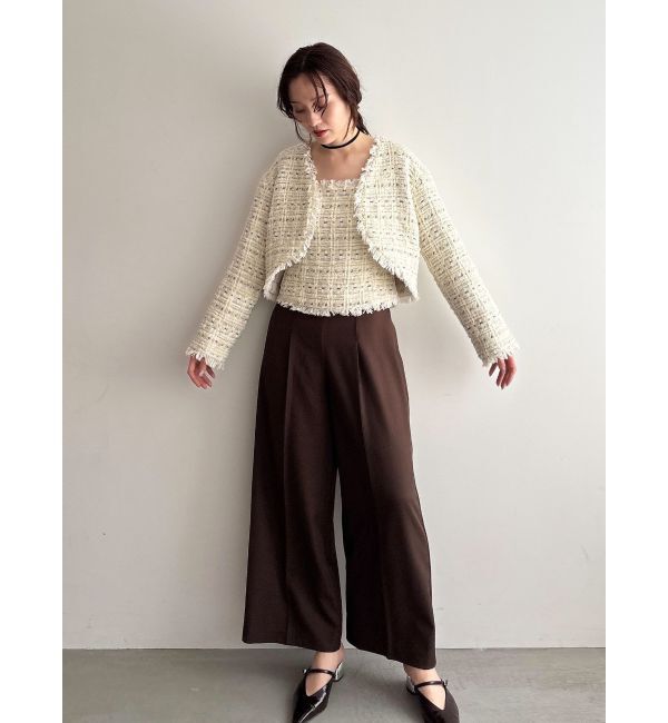 LAGUNAMOON「テープヤーンツイードジャケット」|その他|