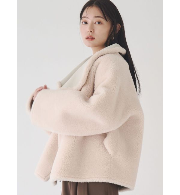 LAGUNAMOON「フェイクムートンスタンドカラーコート」|その他|