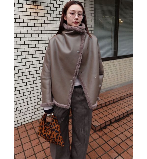 LAGUNAMOON「フェイクムートンスタンドカラーコート」|その他|