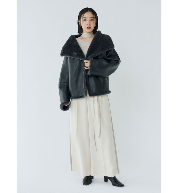 LAGUNAMOON「フェイクムートンスタンドカラーコート」|その他|