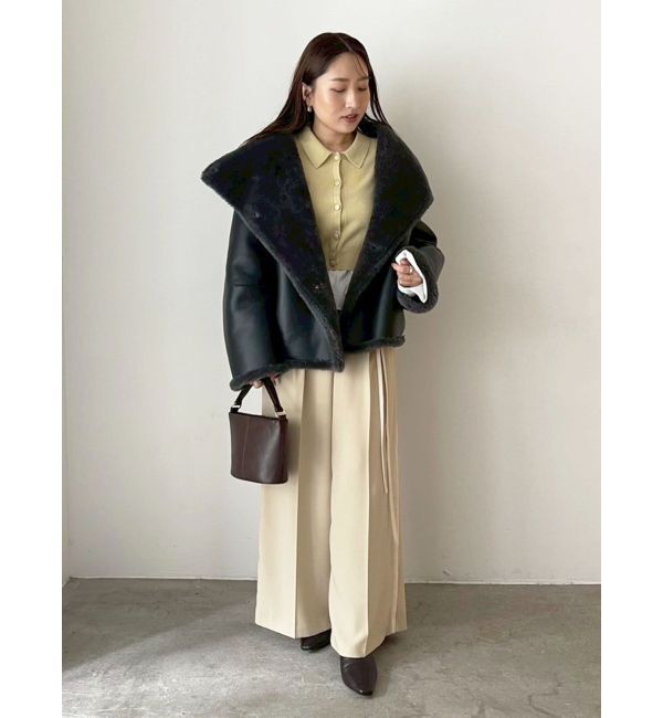 LAGUNAMOON「フェイクムートンスタンドカラーコート」|その他|