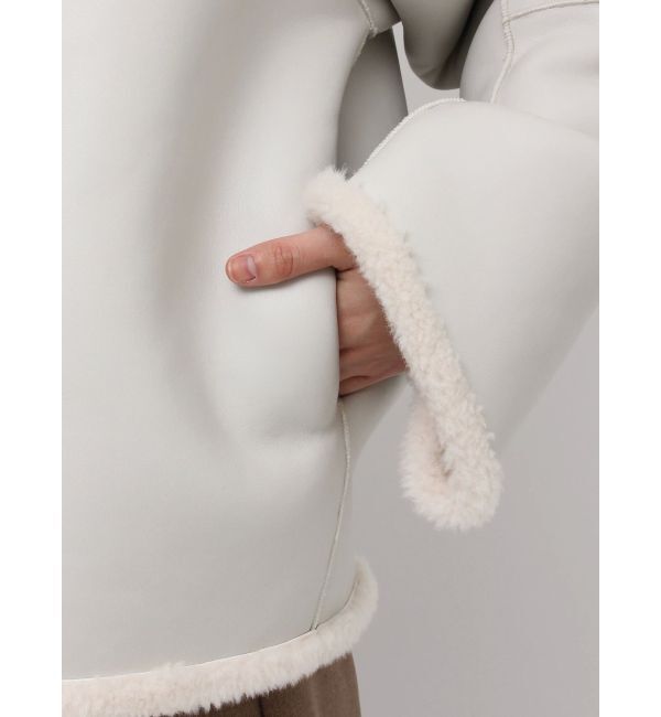LAGUNAMOON「フェイクムートンスタンドカラーコート」|その他|