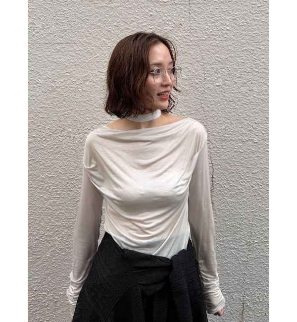 LAGUNAMOON「ドレープボウタイカットトップス」|Tシャツ・カットソー|