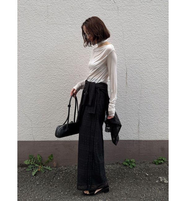 LAGUNAMOON「ドレープボウタイカットトップス」|Tシャツ・カットソー|