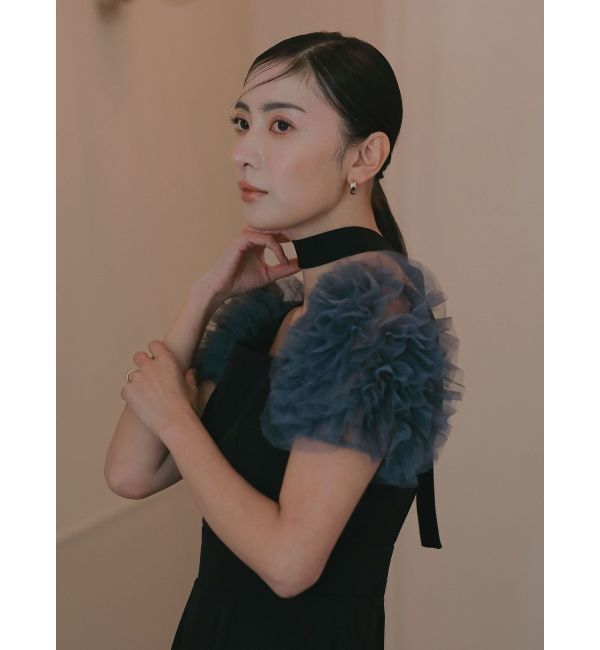 LAGUNAMOON「【ソンイさんコラボ】LADYチュールショルダーパンツドレス」|ドレス|