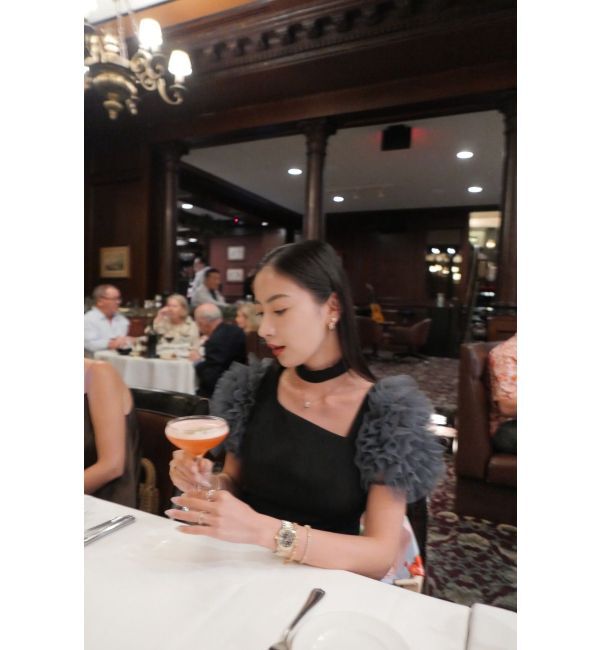 LAGUNAMOON「【ソンイさんコラボ】LADYチュールショルダーパンツドレス」|ドレス|