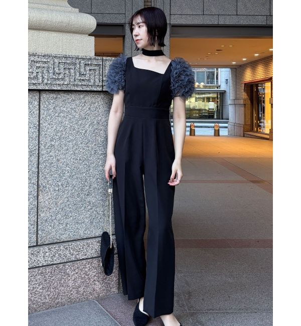 LAGUNAMOON「【ソンイさんコラボ】LADYチュールショルダーパンツドレス」|ドレス|