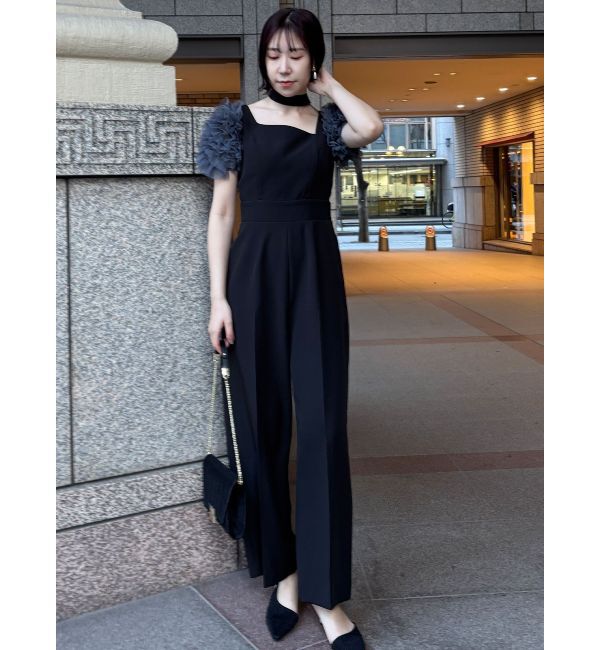 LAGUNAMOON「【ソンイさんコラボ】LADYチュールショルダーパンツドレス」|ドレス|