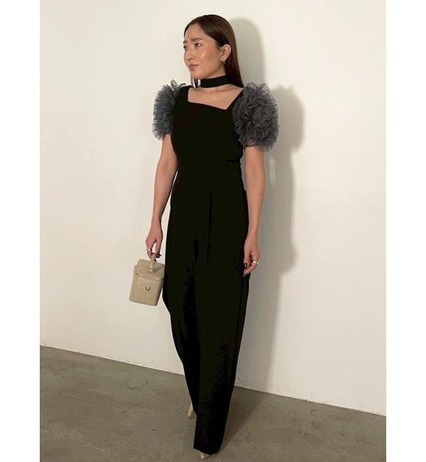 LAGUNAMOON「【ソンイさんコラボ】LADYチュールショルダーパンツドレス」|ドレス|