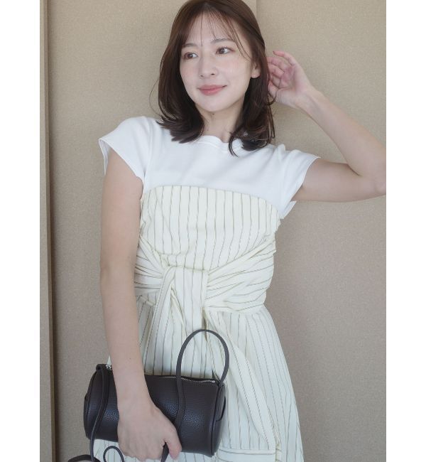 LAGUNAMOON「カットドッキングシャツレイヤードワンピース」|ワンピース|