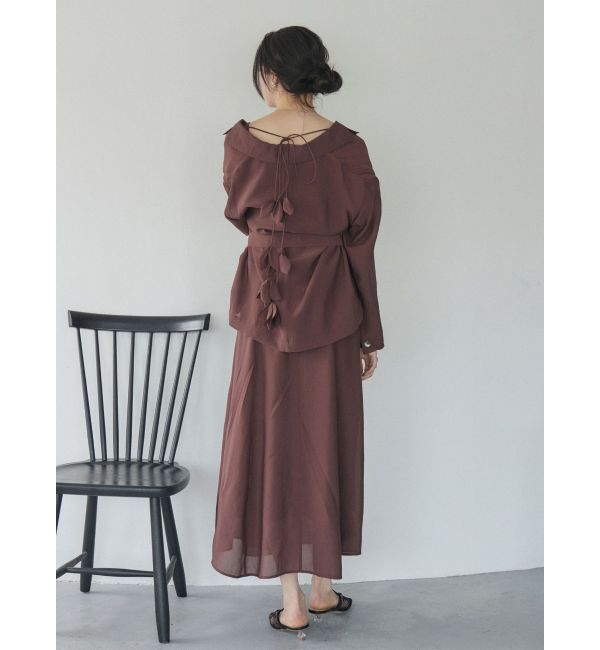 LAGUNAMOON「バックリボンフレアシアーワンピース」|ワンピース|