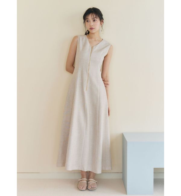 LAGUNAMOON「フロントZIPミックスカラーワンピース」|ワンピース|