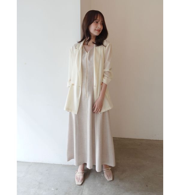 LAGUNAMOON「フロントZIPミックスカラーワンピース」|ワンピース|