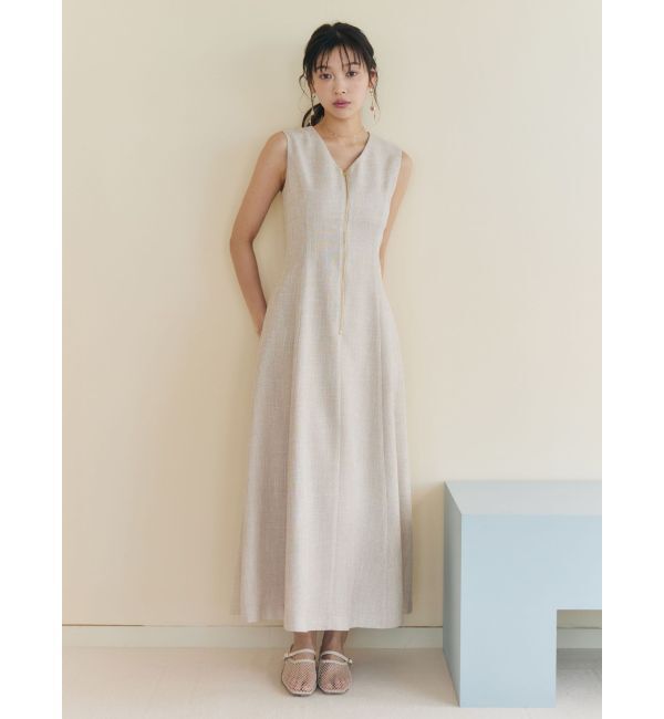 LAGUNAMOON「フロントZIPミックスカラーワンピース」|ワンピース|