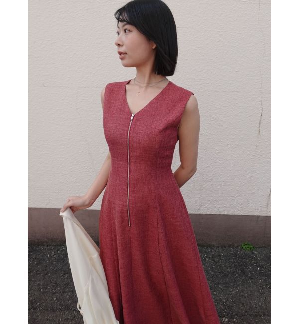 LAGUNAMOON「フロントZIPミックスカラーワンピース」|ワンピース|