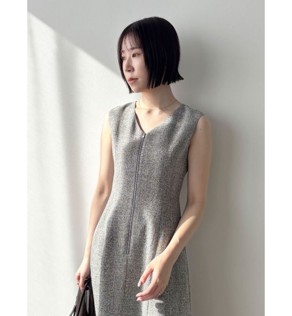 LAGUNAMOON「フロントZIPミックスカラーワンピース」|ワンピース|