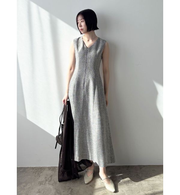 LAGUNAMOON「フロントZIPミックスカラーワンピース」|ワンピース|