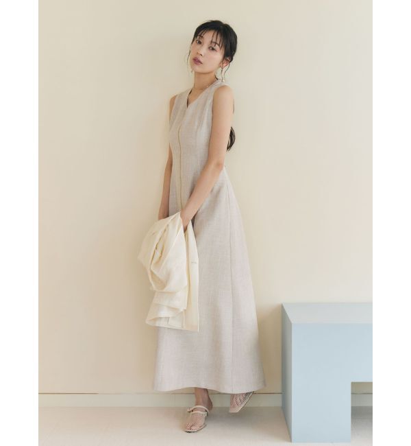 LAGUNAMOON「フロントZIPミックスカラーワンピース」|ワンピース|