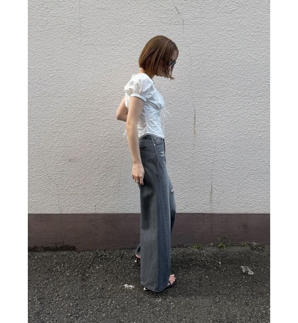 LAGUNAMOON「リップドデニムパンツ」|デニム|