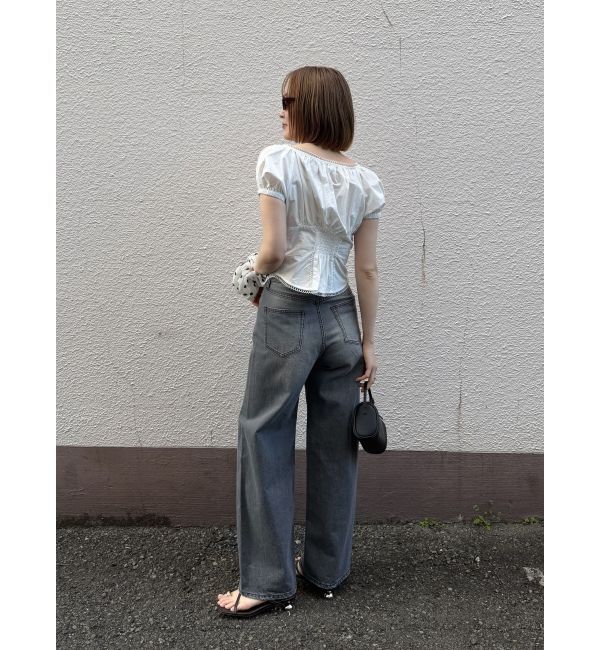 LAGUNAMOON「リップドデニムパンツ」|デニム|