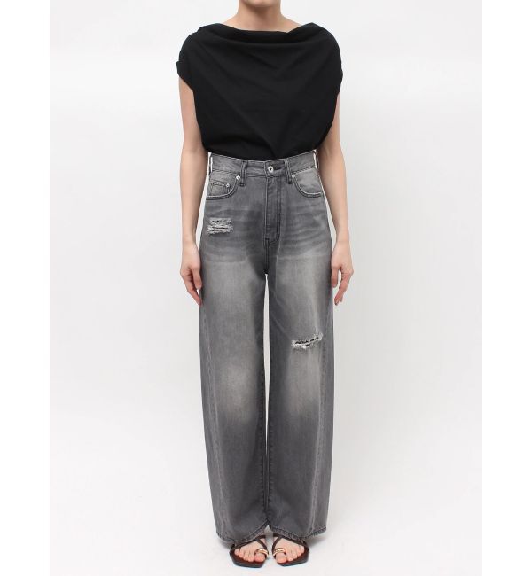 LAGUNAMOON「リップドデニムパンツ」|デニム|