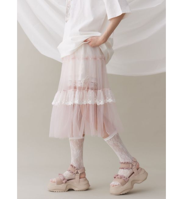 merry jenny「フリルメッシュスニーカーサンダル」|サンダル|