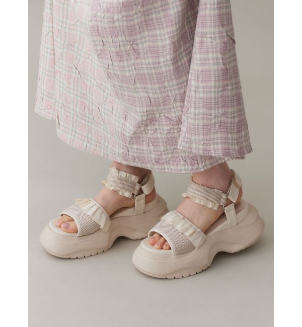 merry jenny「フリルメッシュスニーカーサンダル」|サンダル|