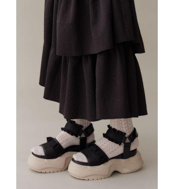 merry jenny「フリルメッシュスニーカーサンダル」|サンダル|
