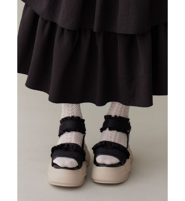 merry jenny「フリルメッシュスニーカーサンダル」|サンダル|