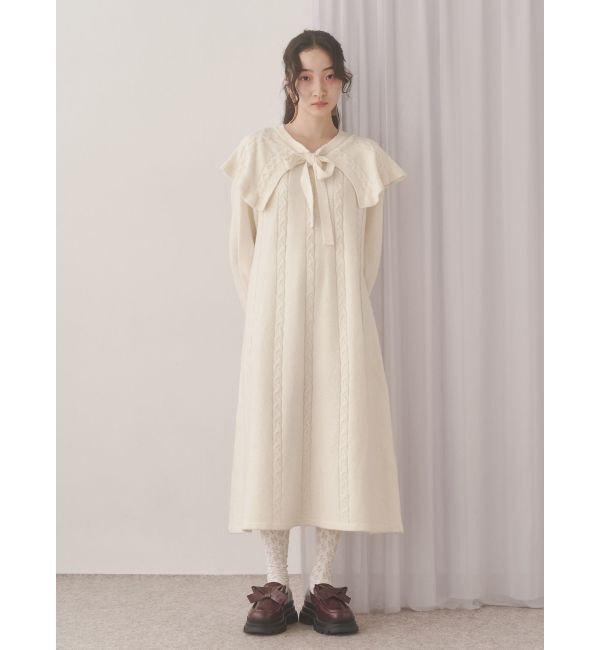 merry jenny「ケープリボンニットワンピース」|ワンピース|