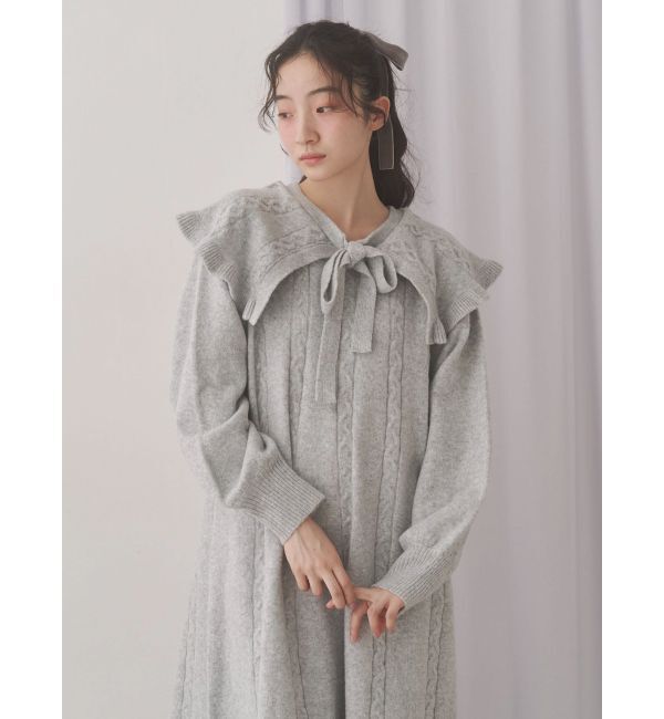 merry jenny「ケープリボンニットワンピース」|ワンピース|