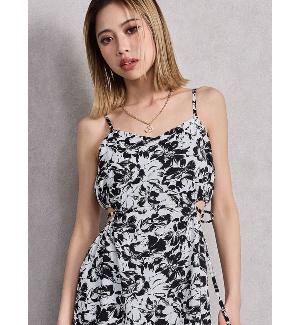 GYDA「SIDE OPEN BACK RIBBON LONGワンピース」|ワンピース|