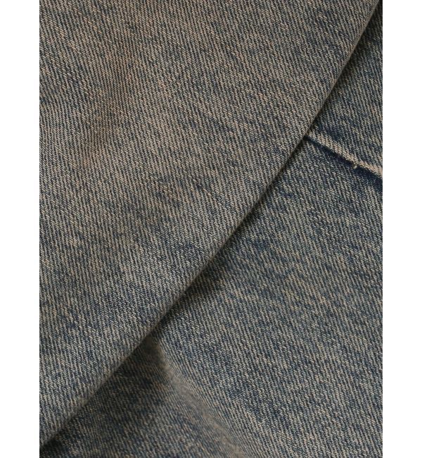 GYDA「ハイウエストGG Stitch Barrel Leg ダメージデニムパンツ」|デニム|