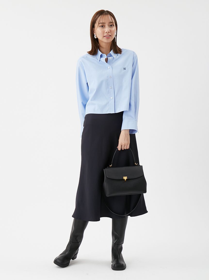 Mila Owen「ボタンダウン短丈シャツ」|シャツ・ブラウス|