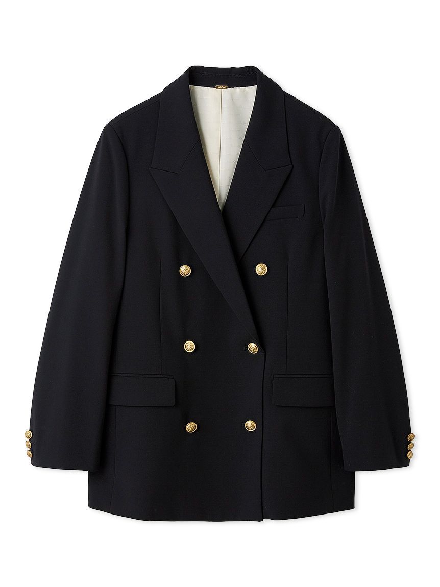 Mila Owen「金釦ダブルブレストロングブレザー」|テーラードジャケット|