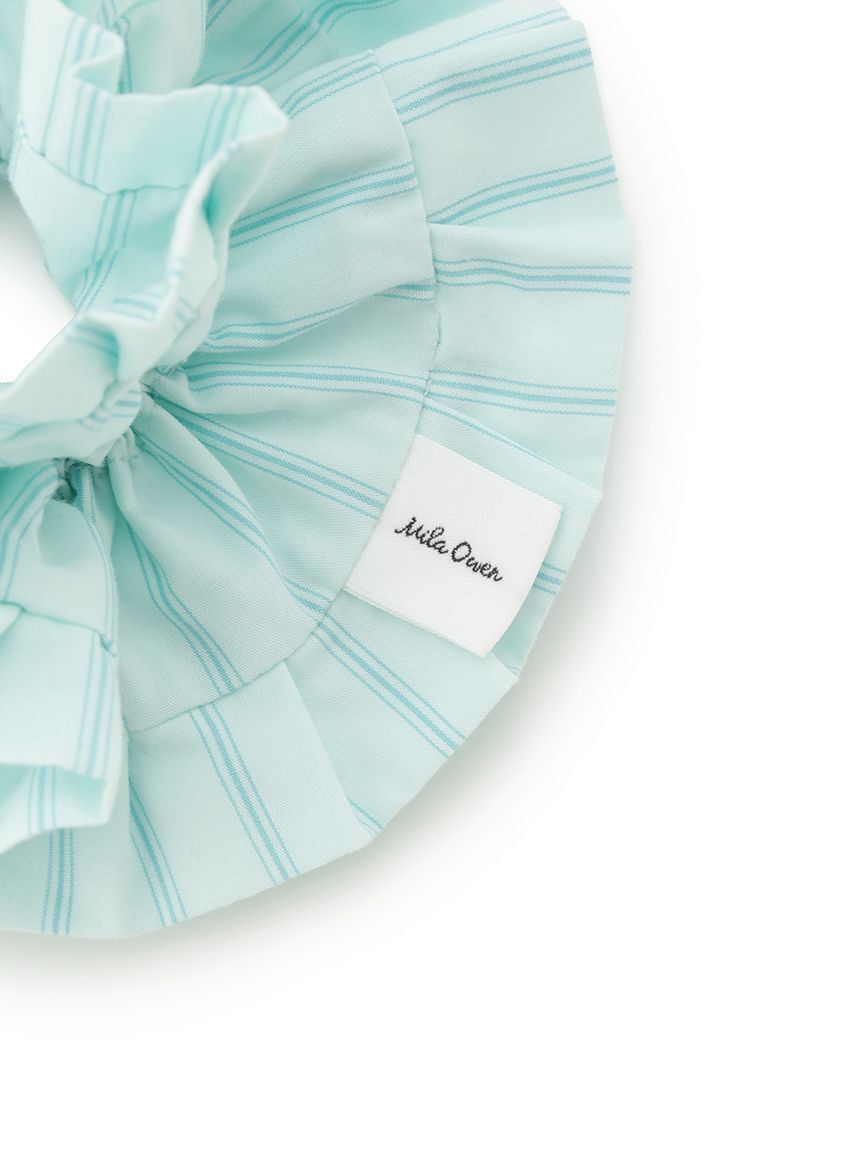 Mila Owen「シャツコンビマテリアルボリュームシュシュ」|ヘアバンド|