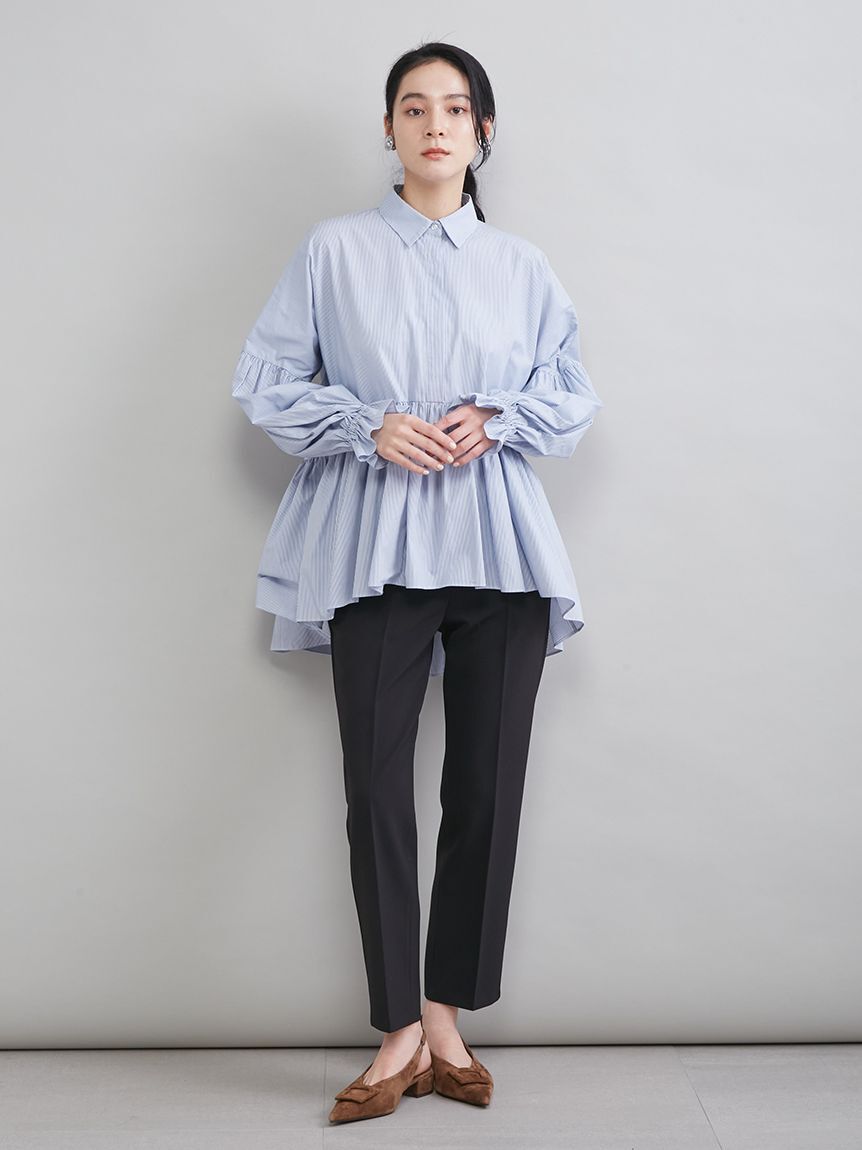 Mila Owen「【MILA PANTS】後ろゴムテーパードパンツ」|チノ|