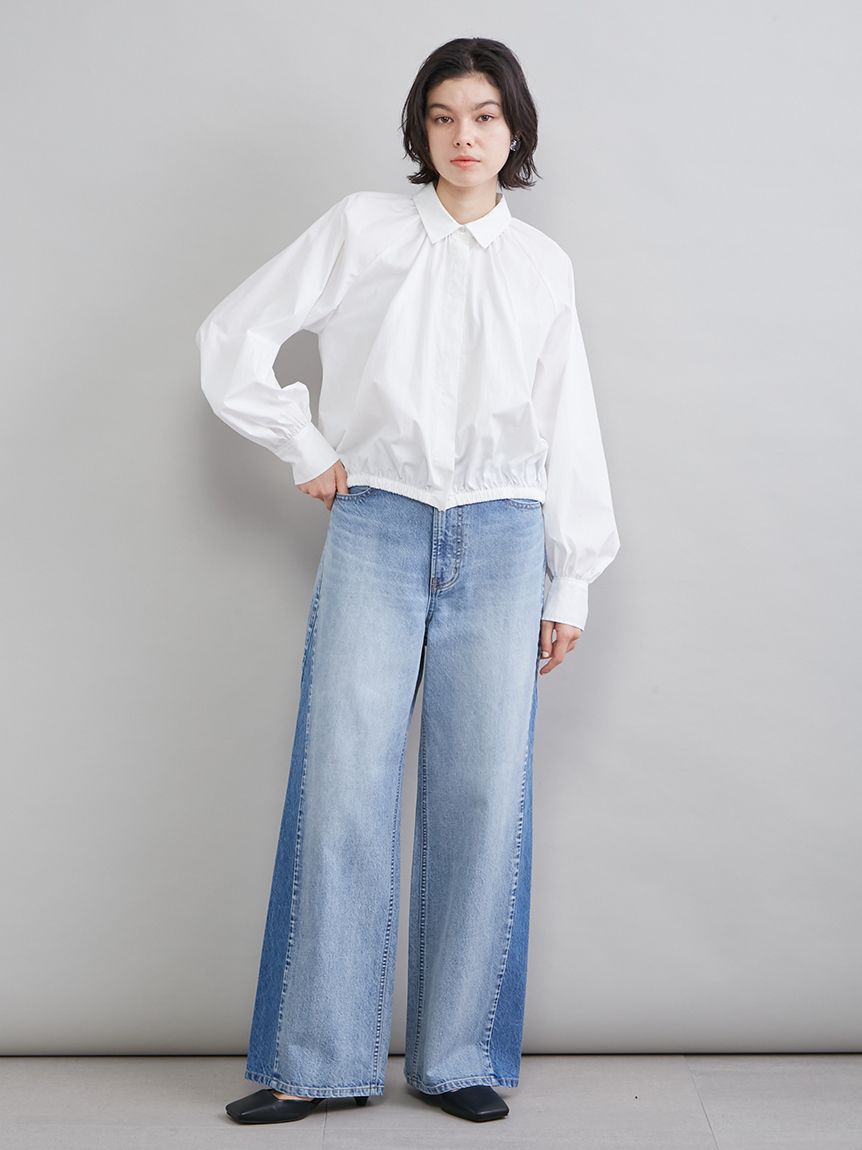 Mila Owen「クロップドギャザーバルーンシャツ」|シャツ・ブラウス|