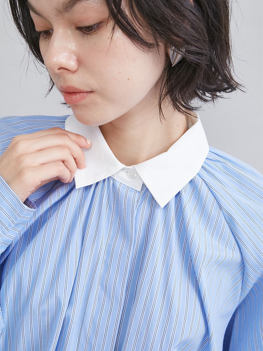 Mila Owen「クロップドギャザーバルーンシャツ」|シャツ・ブラウス|