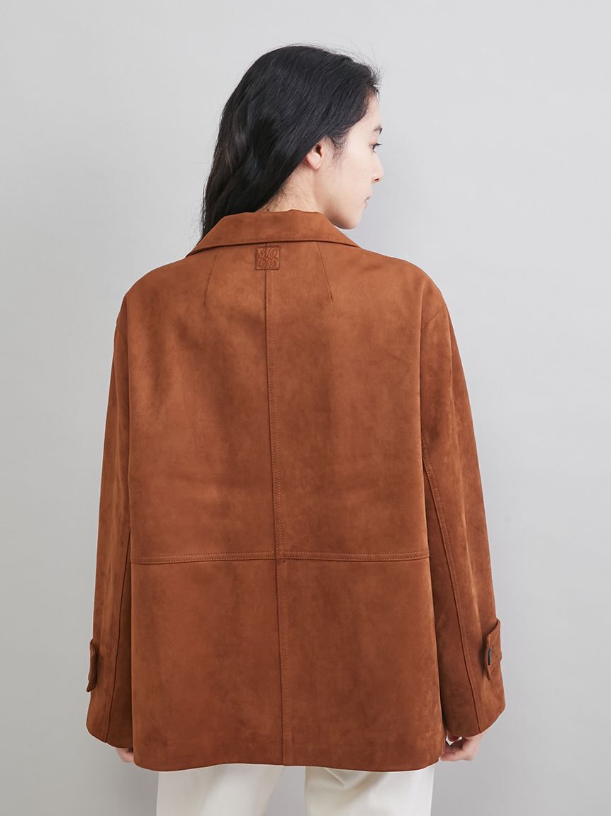 Mila Owen「リサイクルスウェードライクジャケット」|テーラードジャケット|