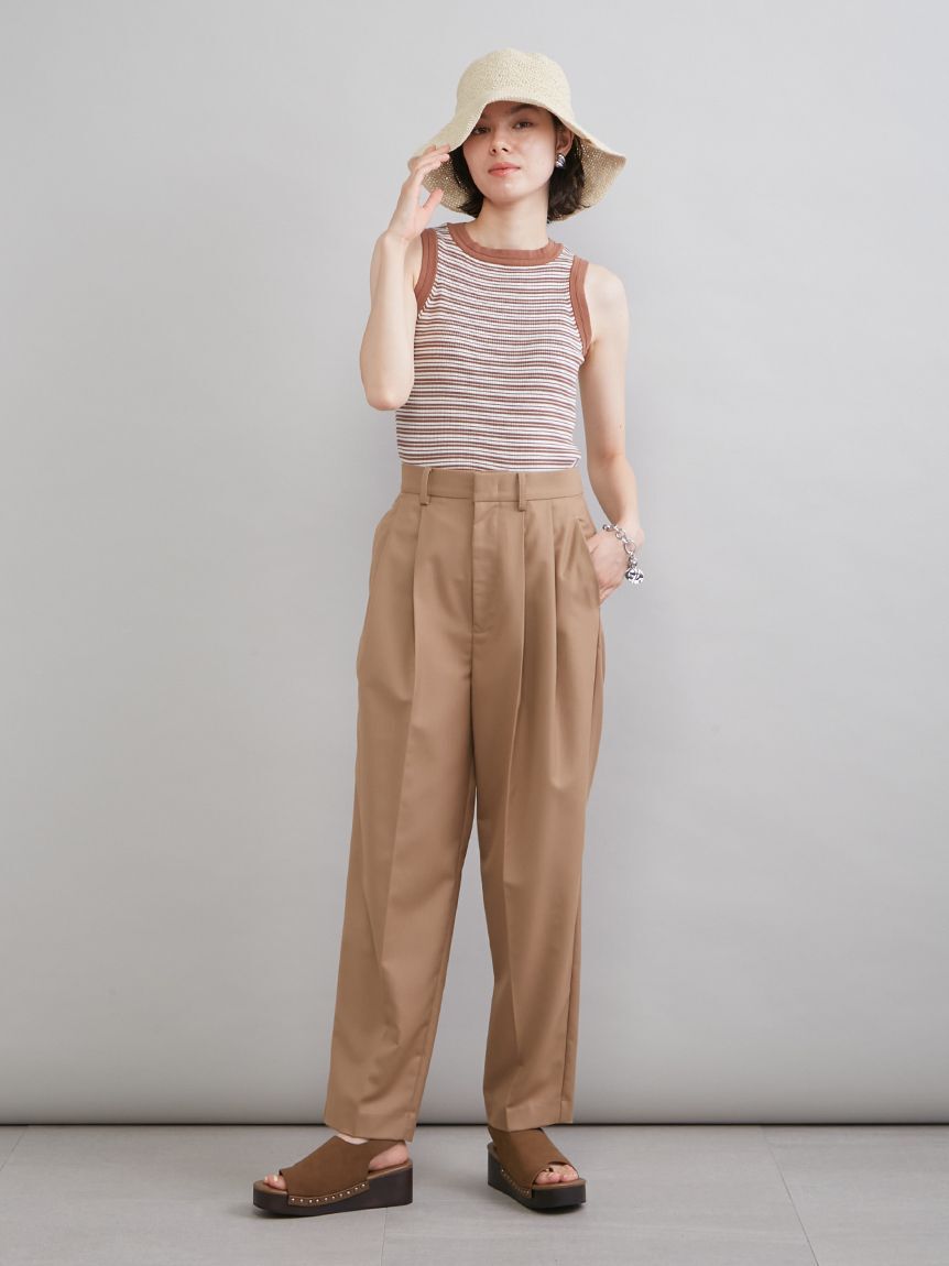 Mila Owen「２タックテーパードパンツ」|チノ|