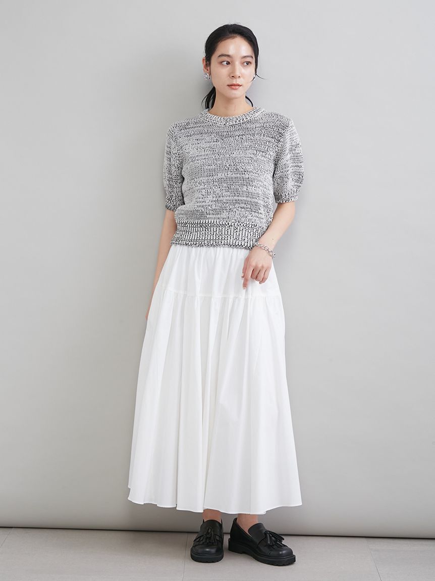 Mila Owen「ミックスヤーンハーフスリーブニット」|ニット・セーター|