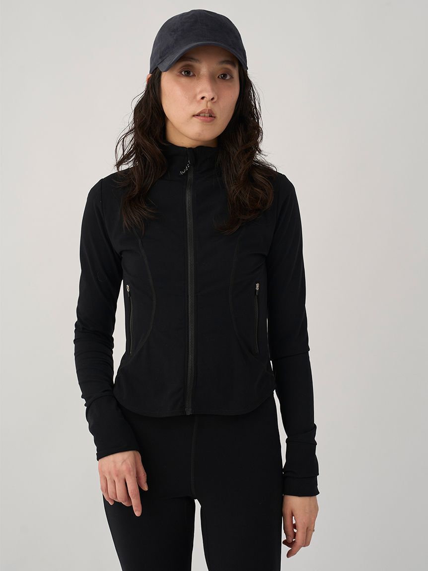 emmi yoga「サステナレッチUnity フットネスジャケット」|アウトドア|BLK