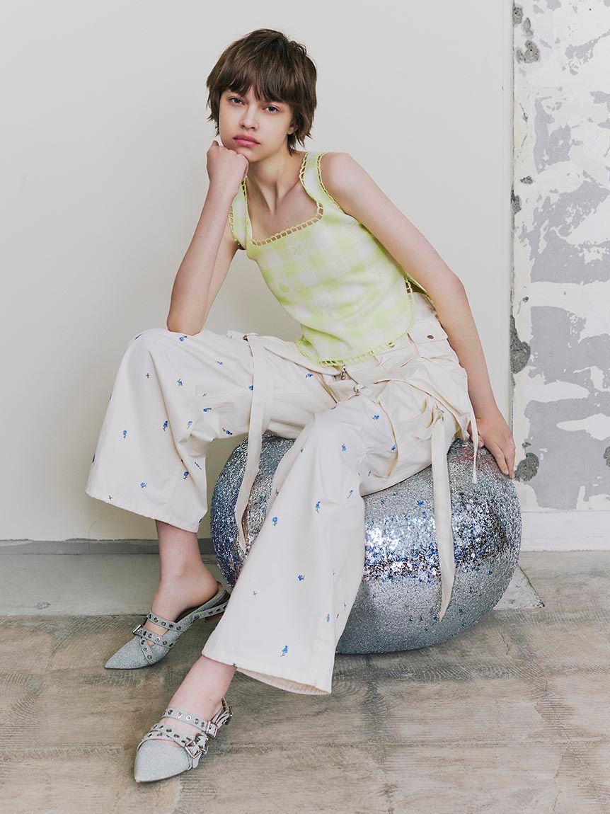 FURFUR「クロスストラップアイレットシューズ」|サンダル|