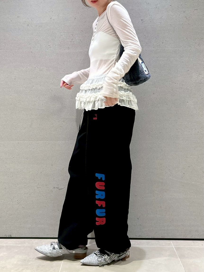 FURFUR「裾フリルジャージートップス」|Tシャツ・カットソー|