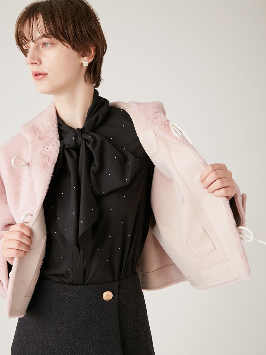 FURFUR「リボンショートダッフルコート」|ダッフルコート|