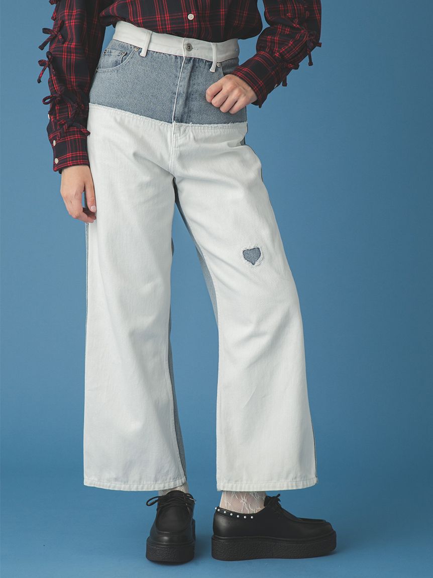 FURFUR「パッチワークデニムパンツ」|デニム|