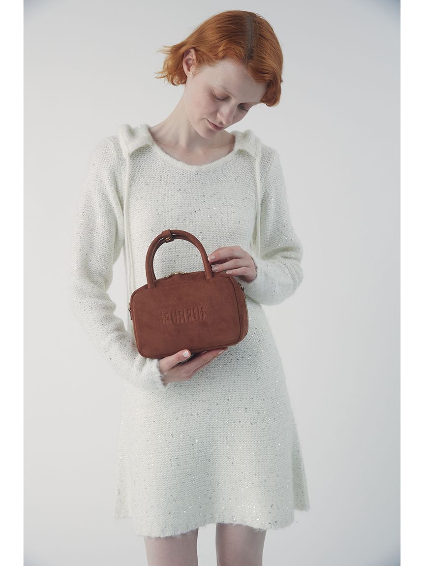 FURFUR「スパンコールニットフードワンピース」|ワンピース|