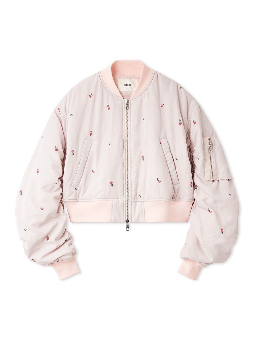 FURFUR「【WEB・一部店舗限定カラー】フラワー刺繍MA-1」|ブルゾン・スタジャン|