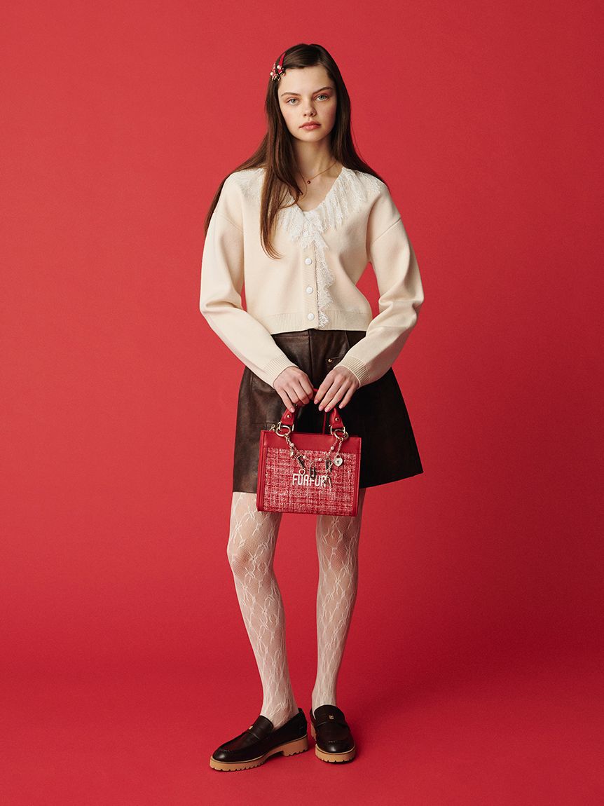 FURFUR「レザーライクショートパンツ」|デニム|